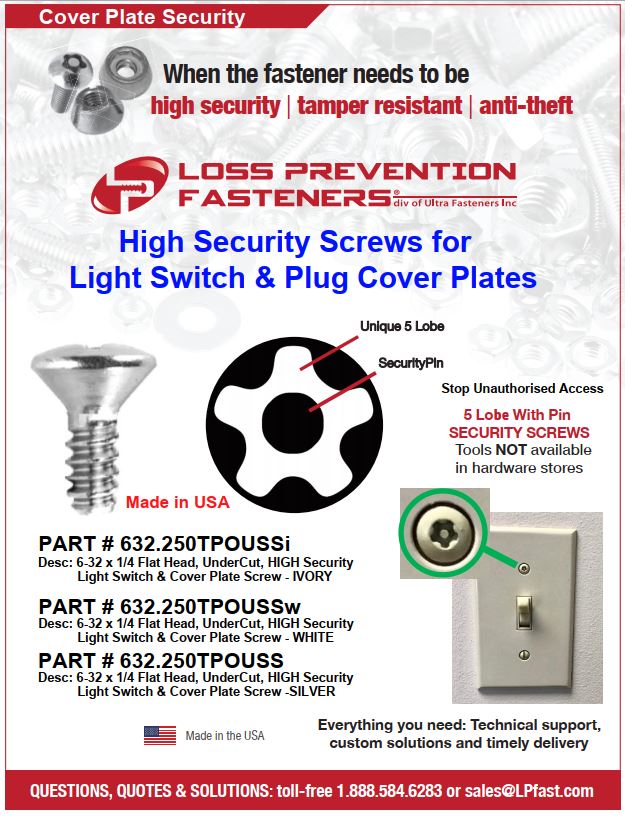 Loss Prevention Fasteners