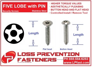 5 LOBE Pin Tapping Screws