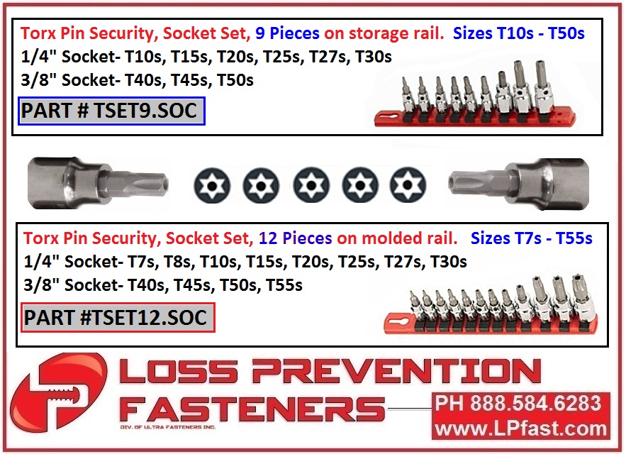 Tamper Proof/Security Tools - Loss Prevention Fasteners
