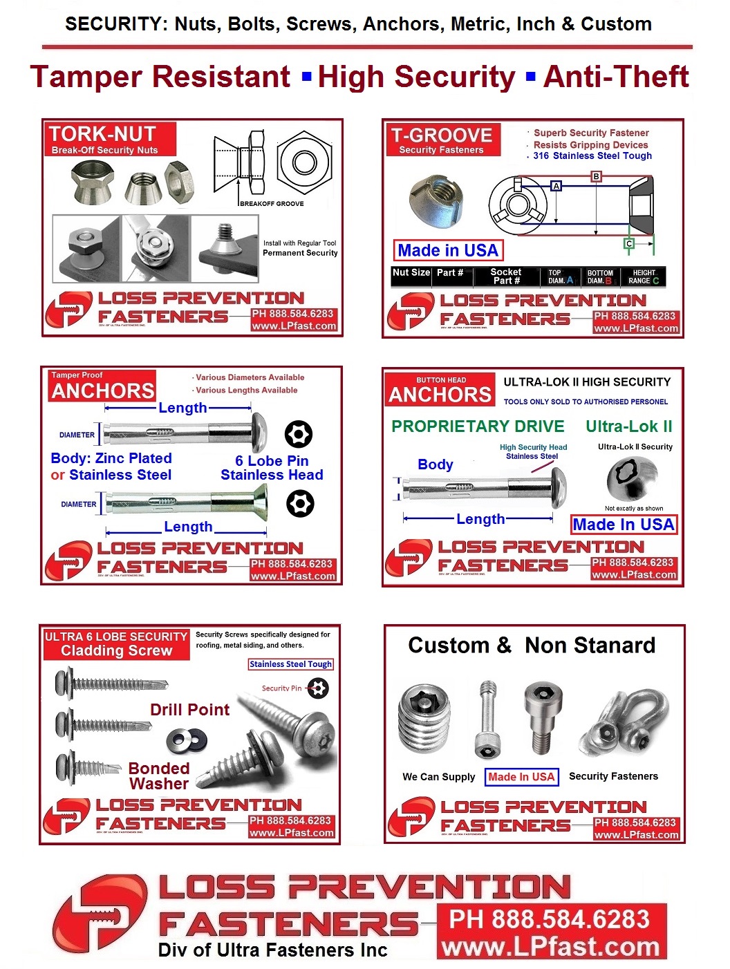 Fence Security Fasteners