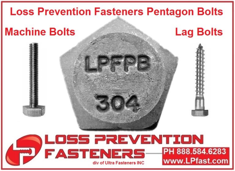 Pentagon ® (External) Tamper Proof Bolts Loss Prevention Fasteners