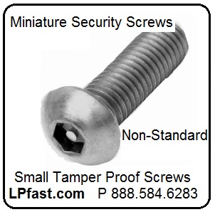 very small tamper proof screws