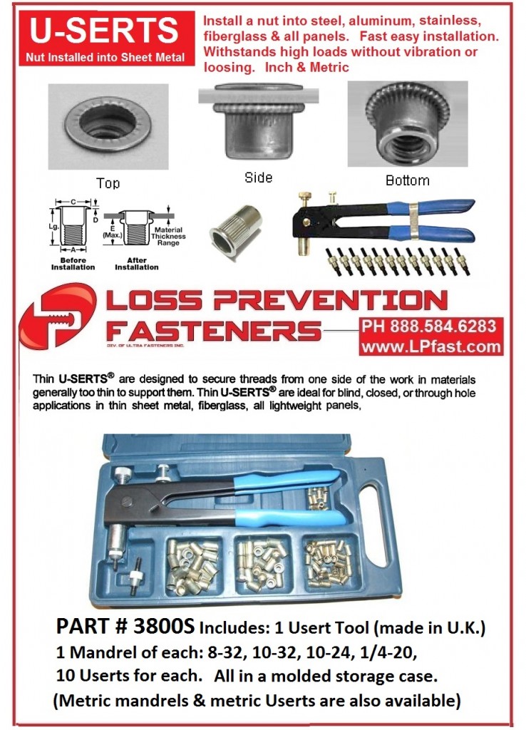 Tamper Proof/Security Tools Loss Prevention Fasteners