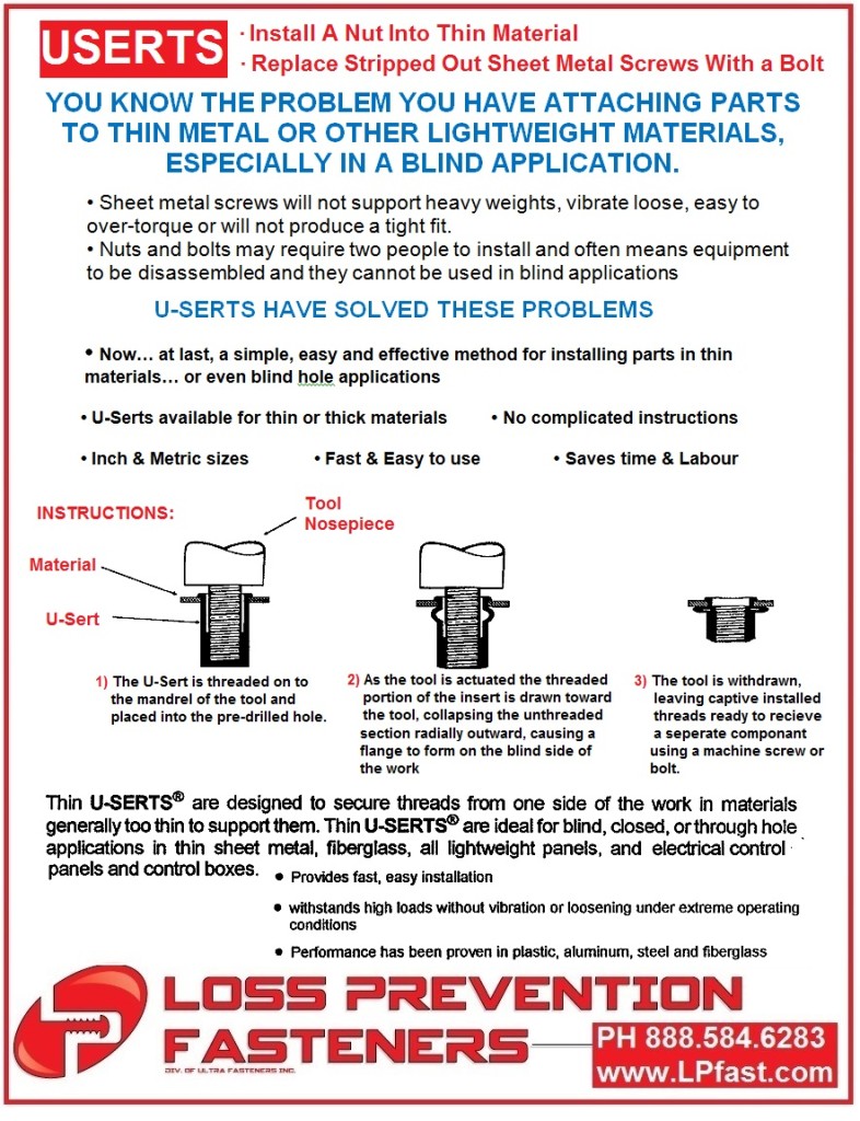 Tamper Proof/Security Tools Loss Prevention Fasteners