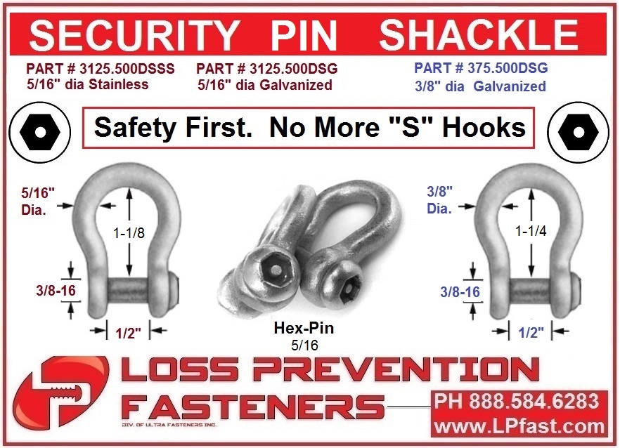 eSafety Shackles D Clevis