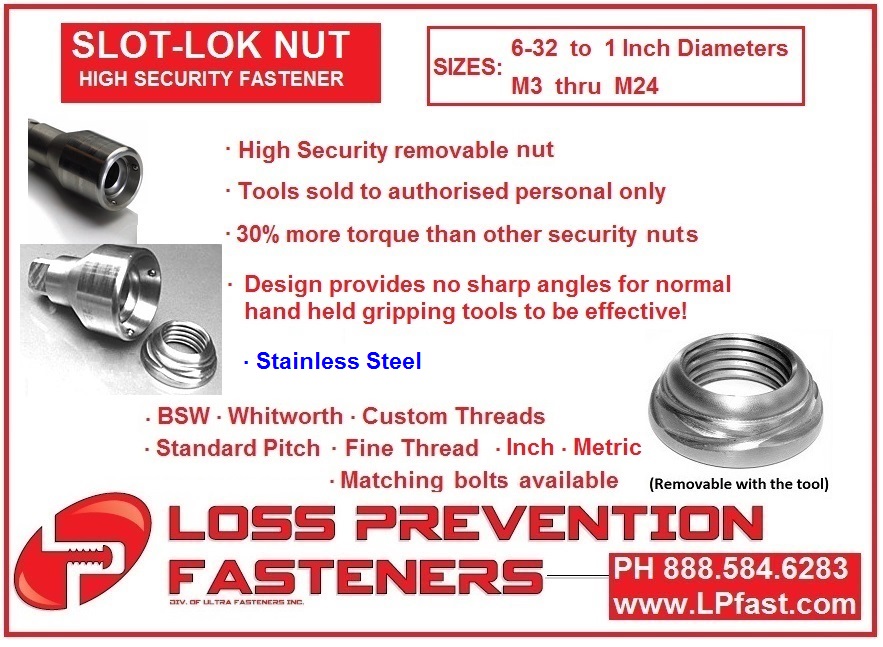 Slot Lok Security Nuts
