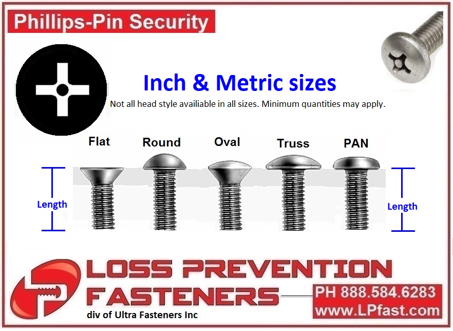 Phill-Pin® Security Screws